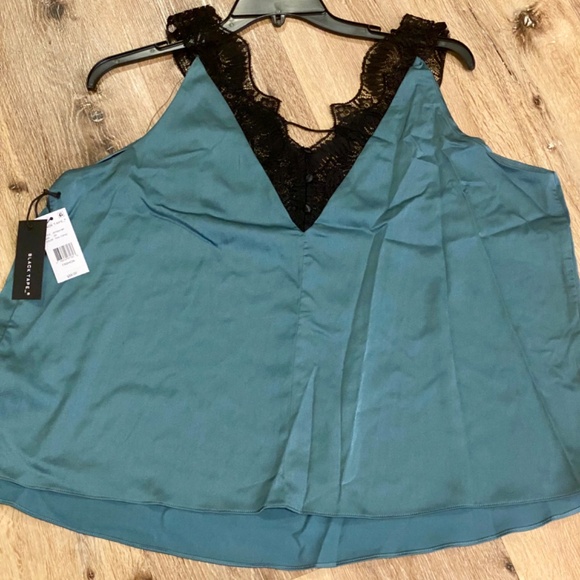 Sultry Teal Lace Trim Satin Cami, brand new condition. - Picture 9 of 12
